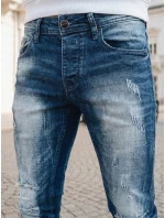 Pánske tmavomodré džínsové nohavice FashionStreet UX3993