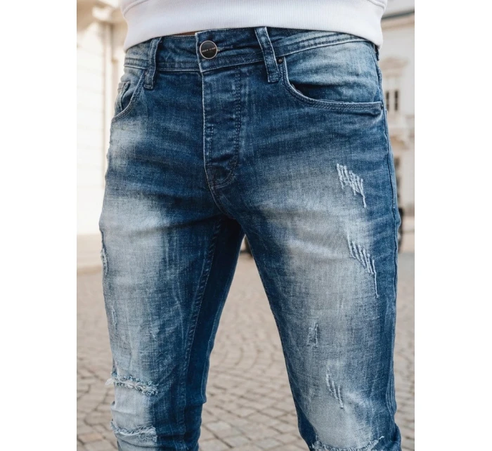 Pánske tmavomodré džínsové nohavice FashionStreet UX3993