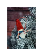 DEKORATÍVNA BÁBIKA S TAŠKOU MODRÉ DIEVČA 7,5 CM