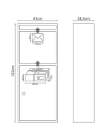 KURIÉRSKA POŠTOVÁ SCHRÁNKA 2V1 STOJACA 38X41X102CM 1068749