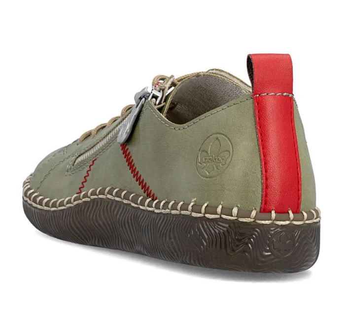 Dámské pohodlné zelené polobotky model 21910639 - Rieker