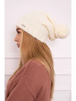 Fleecová čiapka Carolina K243 ecru