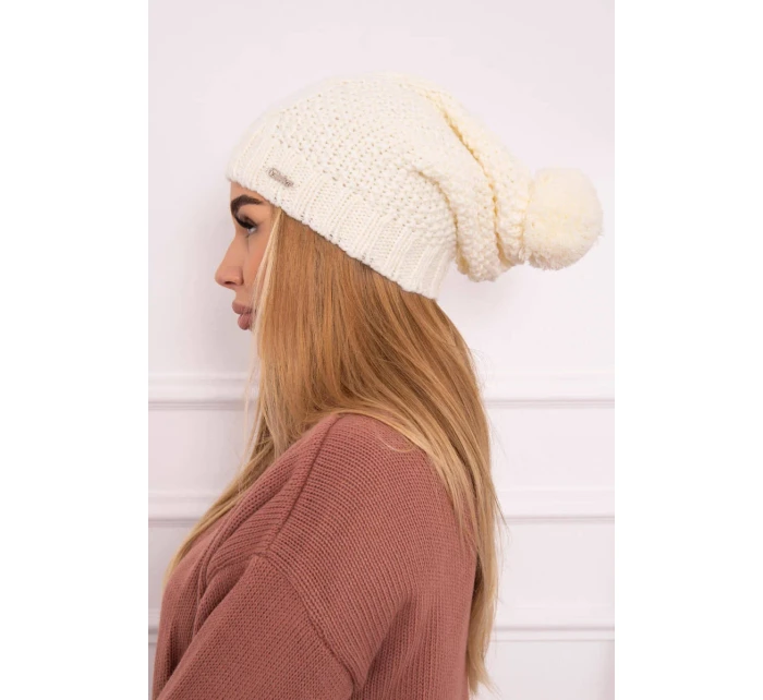 Fleecová čiapka Carolina K243 ecru