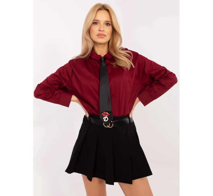 Košeľa DHJ KS 9213 1.77P bordová Košeľa DHJ KS 9213 1.77P bordová