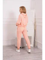 Súprava mikiny s kapucňou marhuľová