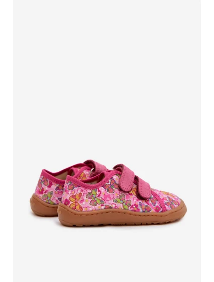 Dětské domácí boty Barefoot  Canvas Růžové model 22007296 - Froddo