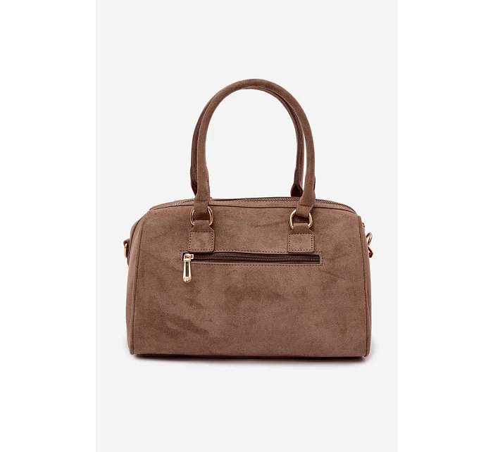 kabelka s zlatými sponami tmavě béžová model 22111546 - Flora&Co
