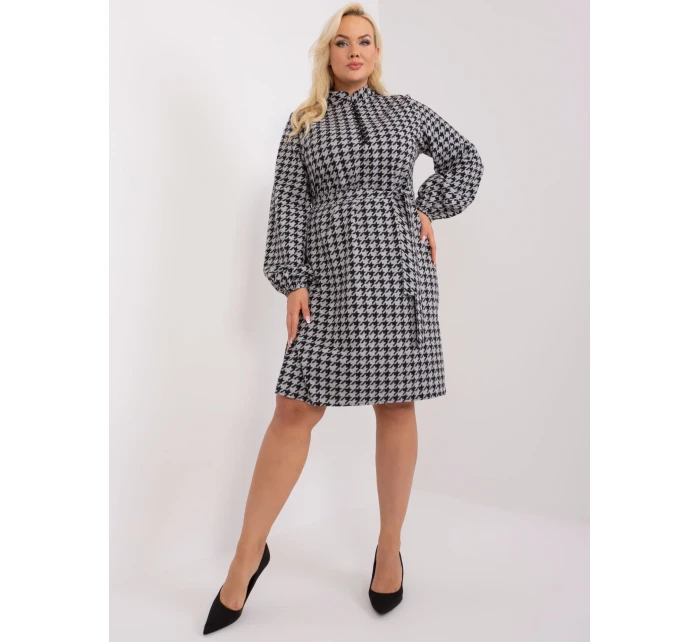 LK SK 509476 šaty.28P šedá čierna