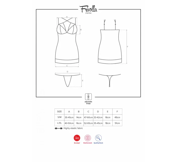 Košieľka Frivolla chemise - Obsessive