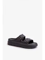 Dámske žabky / papuče 24SD97-5610 Black - NOVINKY