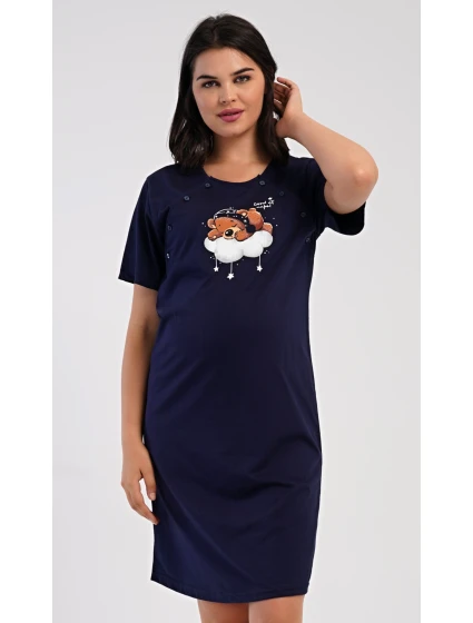 Dámská noční košile mateřská Méďa na model 21417120 - Vienetta Dámská noční košile mateřská Méďa na model 21417120 - Vienetta