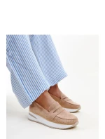 Dámske poltopánky 28906 Béžová s bielou - Flyfor Dámske poltopánky 28906 Béžová s bielou - Flyfor