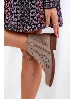 Dámské kotníkové boty model 22010080 Béžová - S.Barski