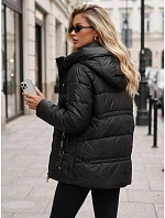 Kurtka damska zimowa pikowana z kapturem czarna model 22350719 - FashionStreet