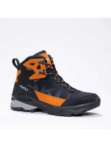Aku pánska treková športová obuv Adapta Gore-tex kožená čierna oranžová