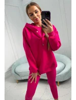 Sada 3 v 1 model 18753187 top a legíny fuchsiová - K-Fashion Sada 3 v 1 model 18753187 top a legíny fuchsiová - K-Fashion