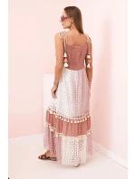 Dámske boho šaty s ťavími ramienkami