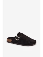 Dámské Pantofle Na Korkové Platformě Stříbrná Big Star Černé model 21705667 - Big Star Shoes