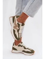 Dámské sportovní boty na platformě Zelená model 21919440 - Boto