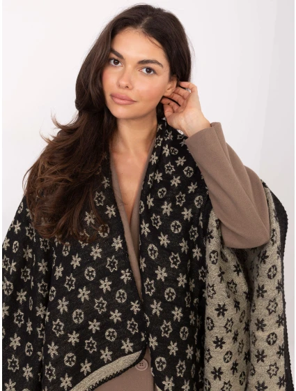 Pončo AT PN 7661.89 čierna a béžová Pončo AT PN 7661.89 čierna a béžová