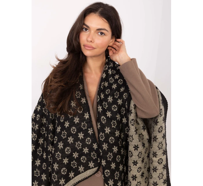 Pončo AT PN 7661.89 čierna a béžová Pončo AT PN 7661.89 čierna a béžová