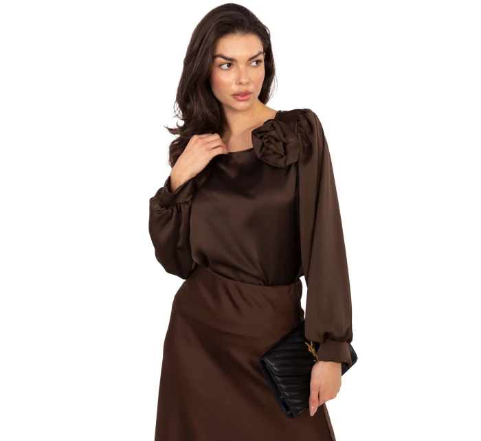 Bluzka MI BZ model 21795561 ciemny brązowy - FPrice