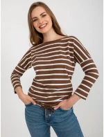Bluzka RV BZ model 18604795 biało brązowy - FPrice Bluzka RV BZ model 18604795 biało brązowy - FPrice