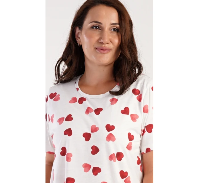 Dámské domácí šaty s krátkým rukávem model 18977131 - Vienetta Dámské domácí šaty s krátkým rukávem model 18977131 - Vienetta