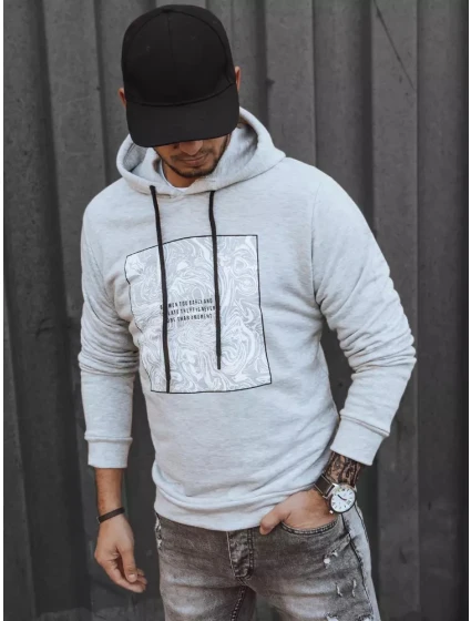 Pánska sivá mikina FashionStreet BX5468