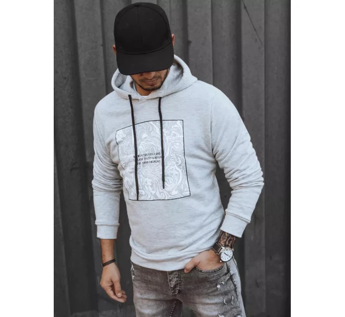 Pánska sivá mikina FashionStreet BX5468