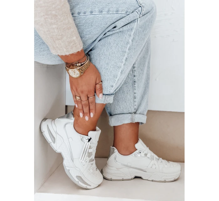 FashionStreet dámske biele tenisky ZY1017