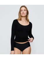 Beauty Layers Top Scoop Neck - BLACK - TRIUMPH BLACK - TRIUMPH