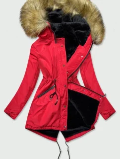 ZIMOWA KURTKA DAMSKA PARKA CZERWONA model 21242289 - S'WEST