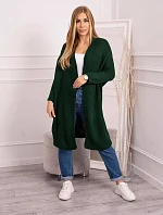 Sveter s netopierími rukávmi tmavo zelený