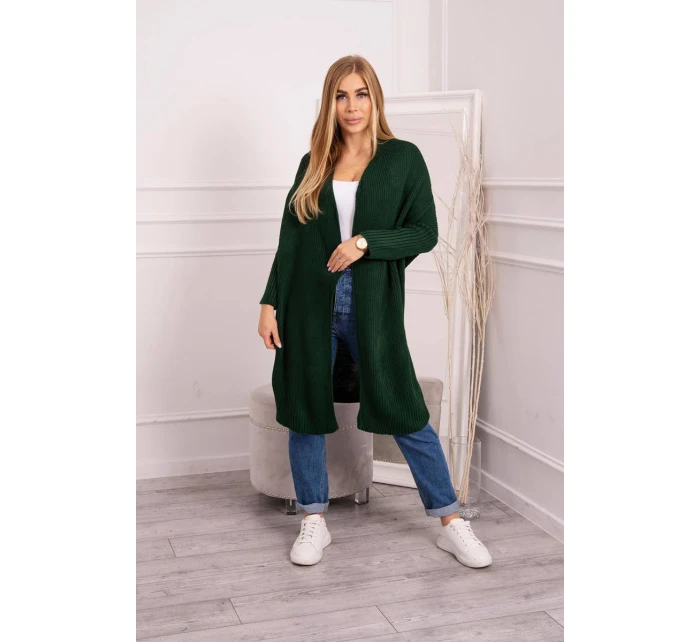 Svetr s netopýřími rukávy tmavě zelený