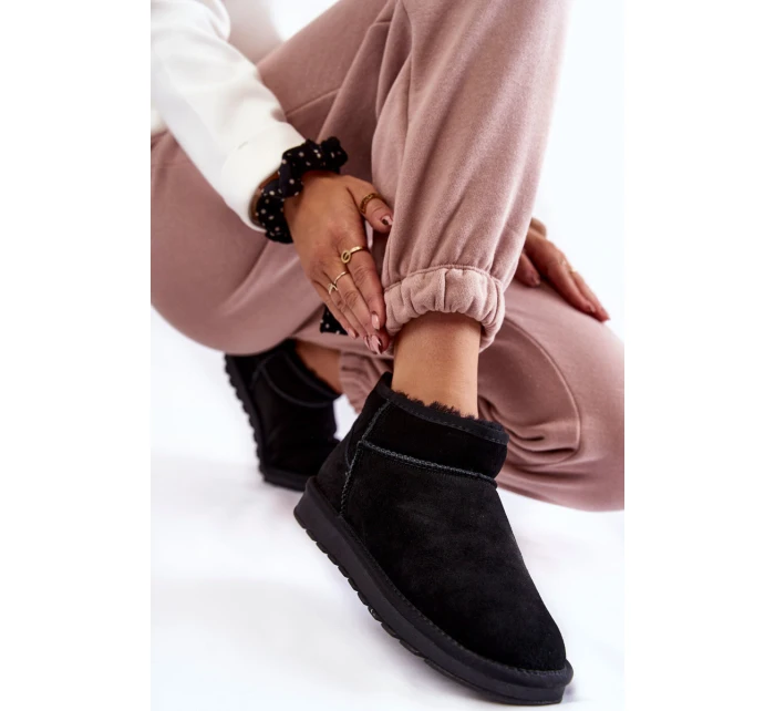 Dámské semišové nízké boty do sněhu Černe model 21601975 - Boto Dámské semišové nízké boty do sněhu Černe model 21601975 - Boto