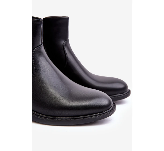 Mužské nízké boty na zip černé model 21638156 - Boto