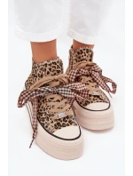 Dámské Tenisky S Mašlí A Zipem Na Platformě model 21705288 - EVENTO Dámské Tenisky S Mašlí A Zipem Na Platformě model 21705288 - EVENTO