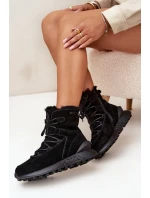 Semišové Zimní Boty Pro S Kožíškem Big Star Černé model 21706015 - Big Star Shoes