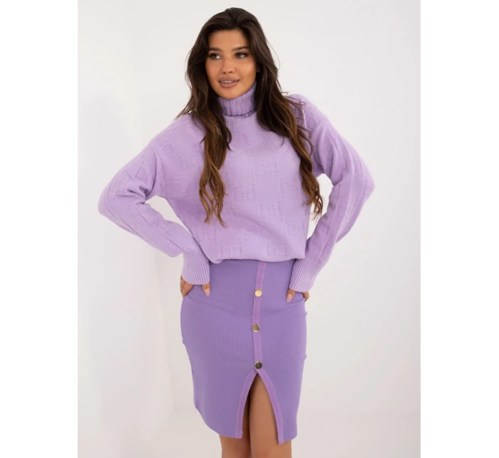 Sweter AT SW  jasny fioletowy model 20459103 - FPrice