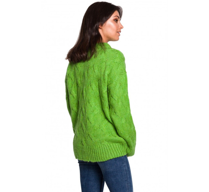 Pletený svetr zelený model 18002259 - BeWear