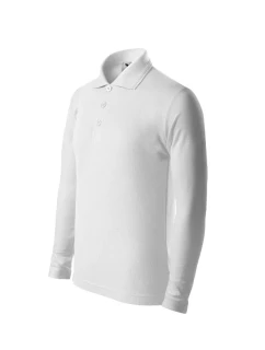 Detská polokošeľa Pique Polo LS biela