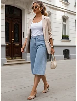 Dámske džínsové šortky široké bermudy svetlomodré FashionStreet SY0547 Dámske džínsové šortky široké bermudy svetlomodré FashionStreet SY0547