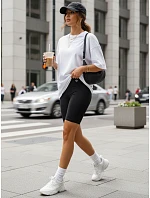 Dámske cyklistické šortky s vysokým pásom, čierne, FashionStreet SY0572