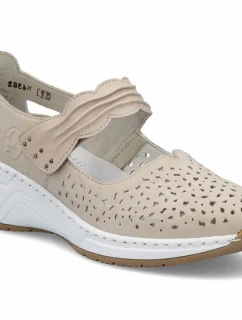 Skórzane  na beżowe model 22033926 - Rieker