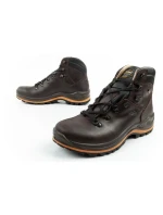 Grisport Marrone pánske trekové topánky kožené nepremokavé členkové topánky