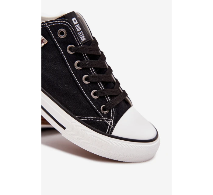 Trampki Męskie Niskie Materiałowe Big Star DD174504 Czarne