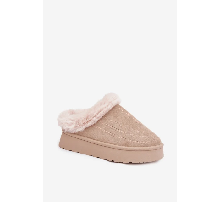 Dámské sněhule na platformě s a světle béžové model 21788048 - Boto Dámské sněhule na platformě s a světle béžové model 21788048 - Boto