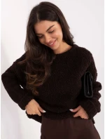 Jumper MI SW WK32601.19 tmavě hnědý Jumper MI SW WK32601.19 tmavě hnědý