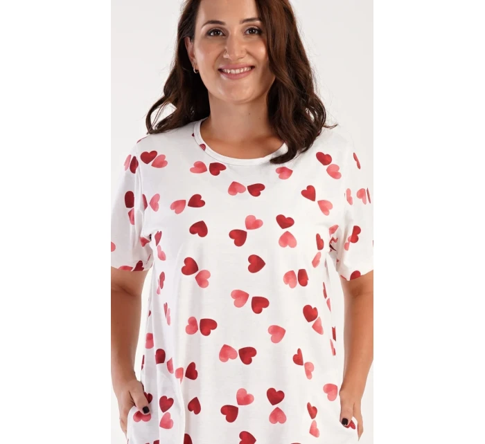 Dámské domácí šaty s krátkým rukávem model 18977131 - Vienetta Dámské domácí šaty s krátkým rukávem model 18977131 - Vienetta